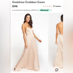 Champagne luxe formal dress